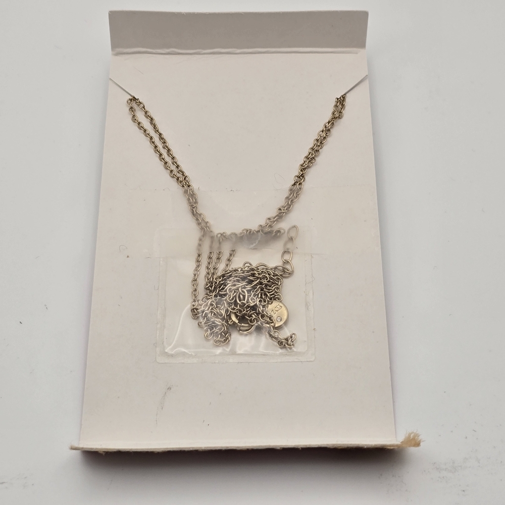 Bellissima 14K Gold Dipped Flower Pressed "S" Initial Multi Strand Necklace - Picture 3 of 6